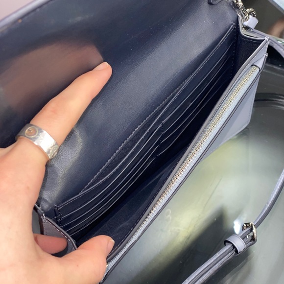 Coach Hayden Croc Embossed Chain Wallet Crossbody - Picture 4 of 6